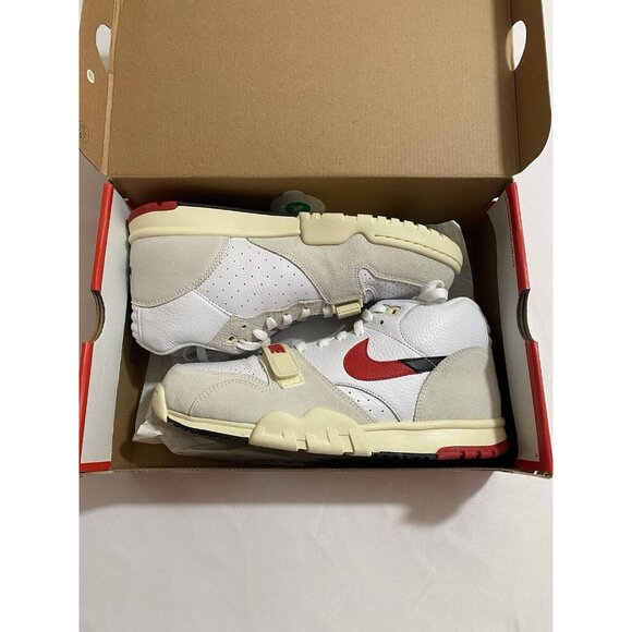 New Mens Size 10 White Red Nike Air Trainer Training Shoes